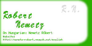 robert nemetz business card